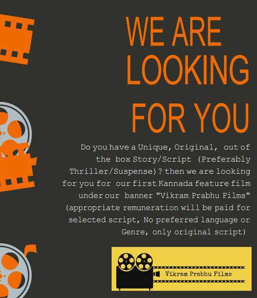 Looking for a Unique story, script (Preferably Thriller/Suspense) for a Kannada language feature film